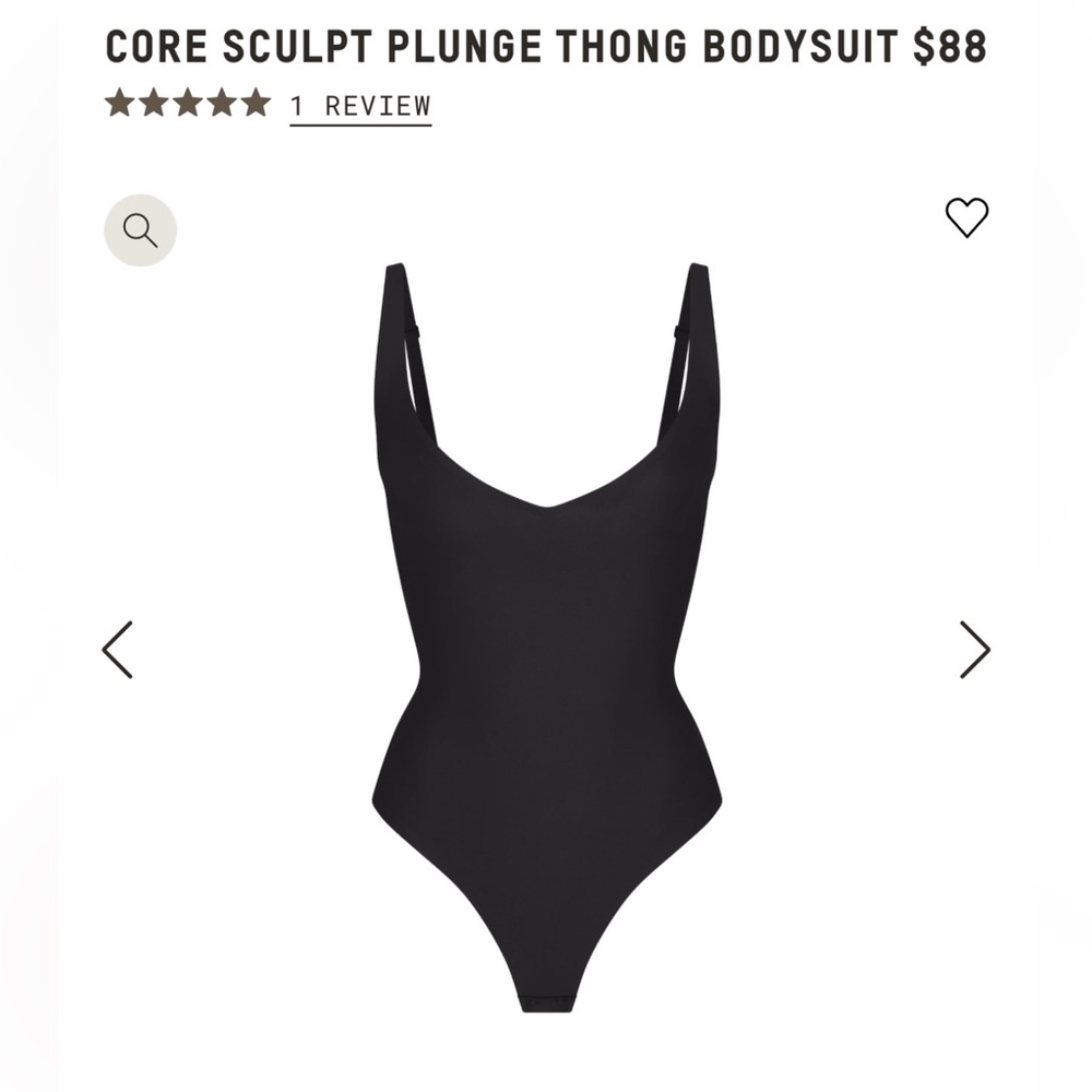 SKIMS Core Sculpt Plunge Thong Bodysuit/ Shapewear